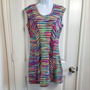 TITLE NINE Capped Sleeve Colorful Dress